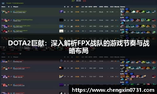 DOTA2巨献：深入解析FPX战队的游戏节奏与战略布局